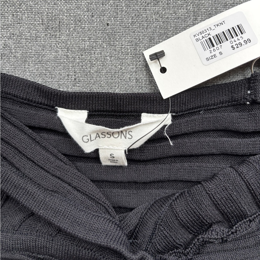 Glassons Black Bandage Crop Top - Picture 6 of 7